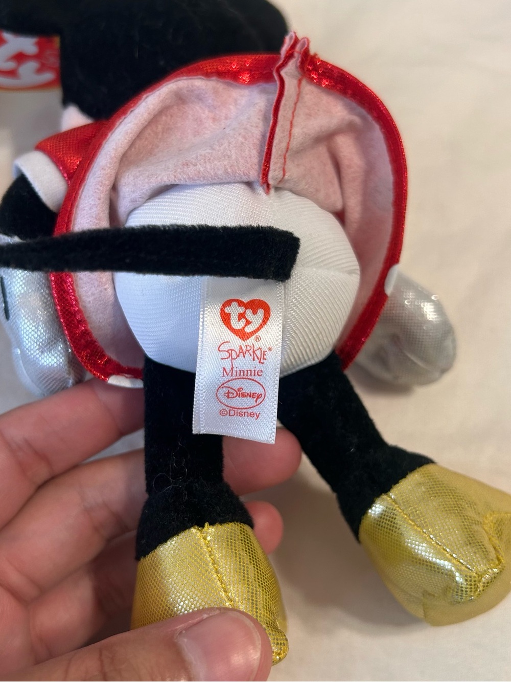 TY Beanie Baby Collection 8" Disney Sparkle Minnie Mouse And Mickey Mouse 2015 - Picture 8 of 11
